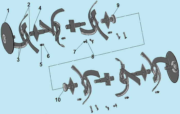 6  ФРЕЗЫ КУЛЬТИВАТОР CHAMPION BC8813
