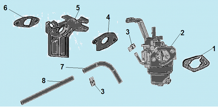 8 КАРБЮРАТОР ИЗМЕЛЬЧИТЕЛЬ-ШРЕДЕР БЕНЗИНОВЫЙ CHAMPION SC6448
