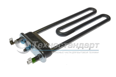 Тэн 1700W, прямой, с отверстием под датчик, L=190 мм, l=14 мм, резинка ровная, для Indesit, код 086357, 081780, Thermowatt
