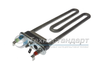 Тэн 1800W, прямой, с отверстием под датчик, L=185 мм, l=18 мм, резинка ровная,  для Indesit, Ariston, код 815787, 255096, Thermowatt