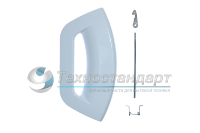 Ручка люка Indesit, серия Futura, белая, код 507932, 287785, 285747