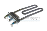 Тэн 1700W, слегка изогнут, без отверстия под датчик, L=170 мм, l=13 мм, резинка ровная, сдвоенные клеммы, для Indesit, код 066086,  Thermowatt