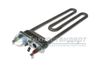 Тэн 1800W, прямой, с отверстием под датчик, L=185 мм, l=18 мм, резинка ровная,  для Indesit, Ariston, код 815787, 255096, Thermowatt